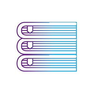 线书对象教育知识文学矢量插图