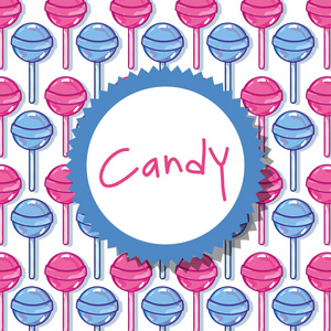 美味糖果背景设计插图