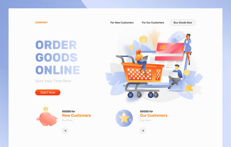 矢量微小的人字符订购商品.