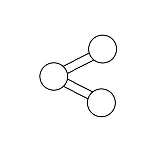 线共享社交媒体标志图标矢量插图