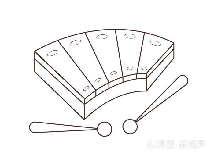 木琴简笔画简单图片