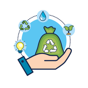 生态保护自然环境保护矢量插图照片