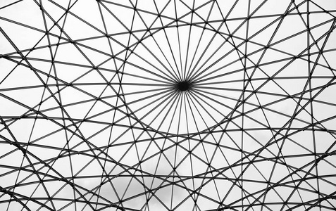 阿姆斯特丹博物馆中带有抽象数学形状的玻璃屋顶