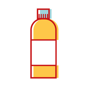 液体漂白剂在瓶子设计中清洁矢量插图