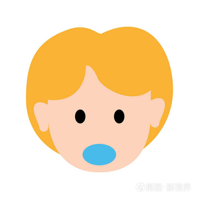 美女娃娃脸发型矢量图