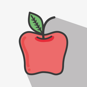 美味苹果美味水果图标插图