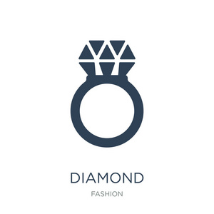 钻石宝石图标矢量白色背景钻石宝石时尚填充图标从时尚收藏。