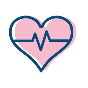 心跳频率心跳生命体征ek g频率矢量图照片