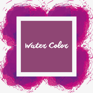 水彩紫徽装饰艺术，矢量插图