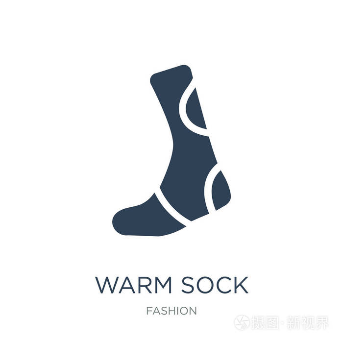 温暖的袜子图标矢量白色背景,温暖的袜子时尚填充图标从时尚收藏.