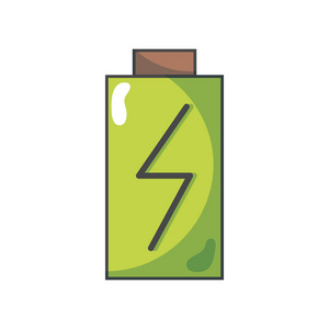电池电量数字充电矢量图