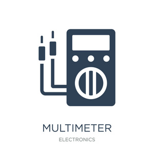 表图标矢量白色背景万用表时尚填充图标从电子收藏