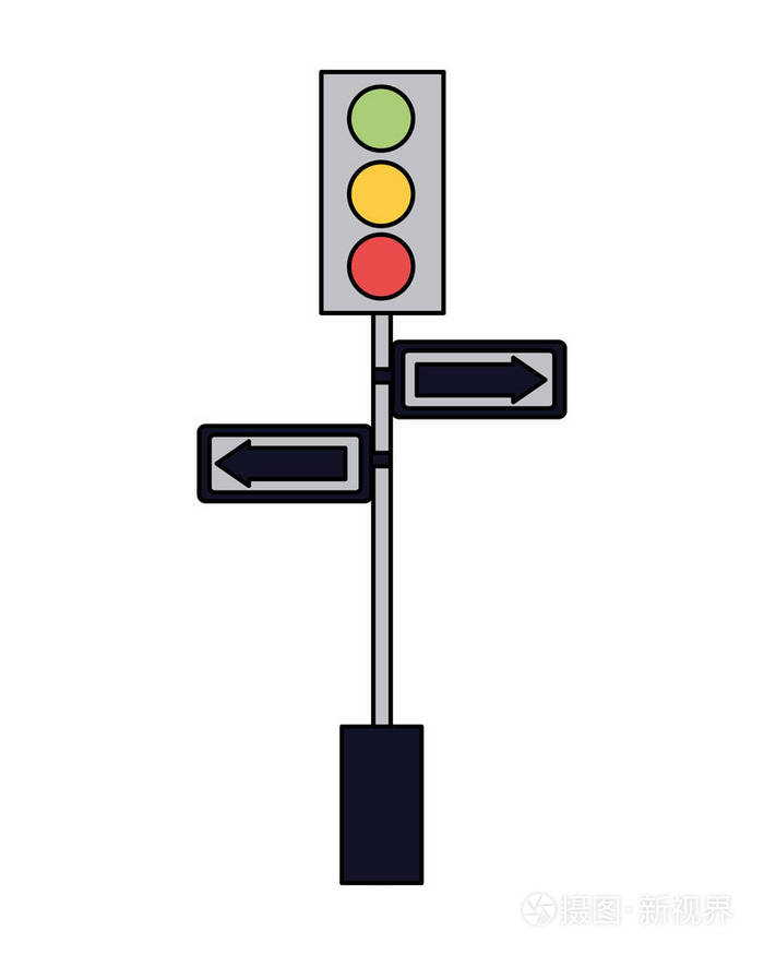 红绿灯杆箭头信号