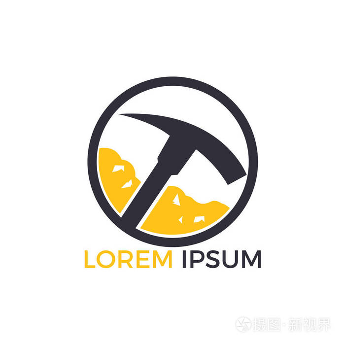 挖掘行业标识设计模板.