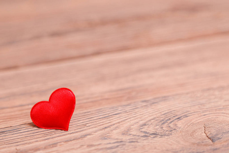 s day red heart on wooden background. Holidays background. Love 