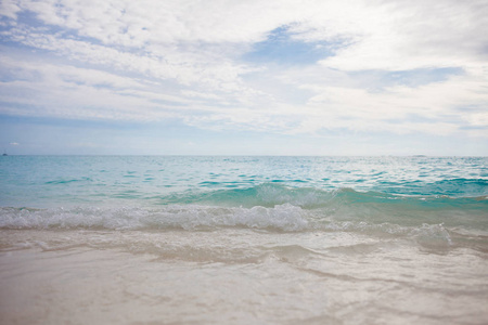 海滩。海松弛景观