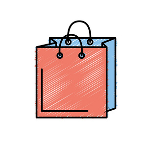 购物袋设计以保存产品矢量图