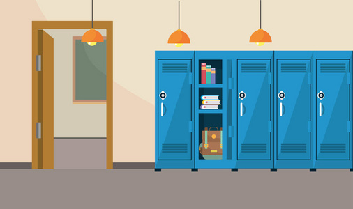 学校储物柜图片