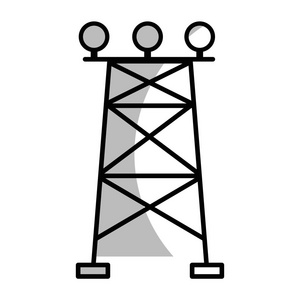 线巾能源技术与工业电动矢量图