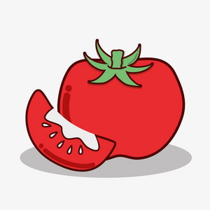 美味番茄蔬菜食品图标插图