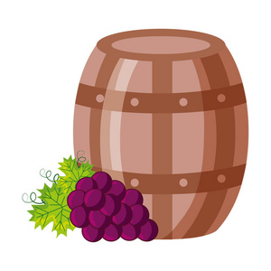 木桶束新鲜的葡萄