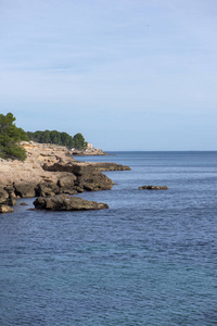 西班牙塔拉戈纳海岸的阿米特拉海岸