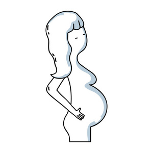 线妇女怀孕和健康药物治疗矢量插图