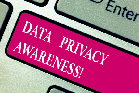 文字文字数据隐私意识。尊重隐私和保护我们共享的在线键盘键意图的商业理念, 以创建计算机消息按键盘的想法