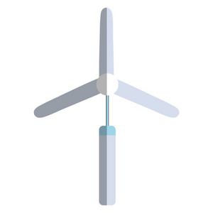 工业风力发电机生态保护矢量图