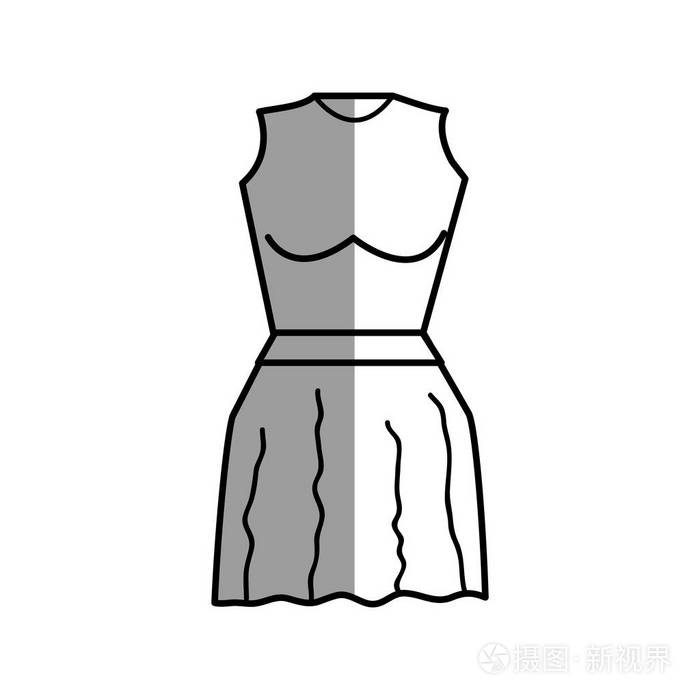 图形休闲上衣和短裙布矢量插图设计插画-正版商用图片17rq7l-摄图新