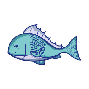 美味海鲜鱼，天然营养矢量插图