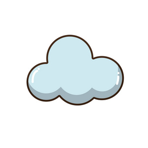云的自然设计和良好的天气矢量插图