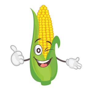 可爱的矢量卡通玉米图片
