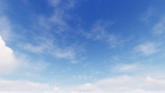多云蓝天抽象背景，蓝天背景与微小云，三维渲染