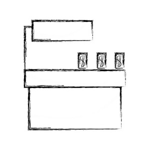 数字收银机技术检查产品矢量插图