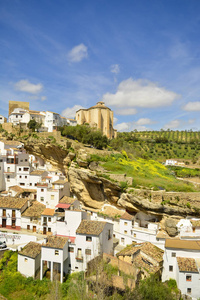 西班牙加迪兹的塞西尼尔德拉斯博德加斯鲁西亚村