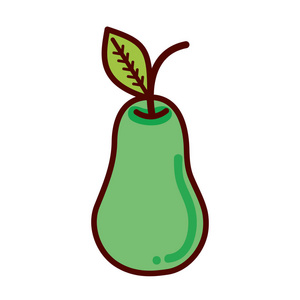 绿色美味梨健康水果插图