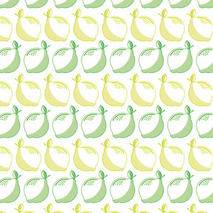 美味的柠檬水果背景，矢量插图设计