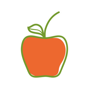 美味苹果健康水果矢量插图设计