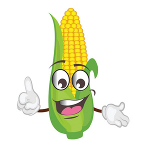 可爱的矢量卡通玉米图片