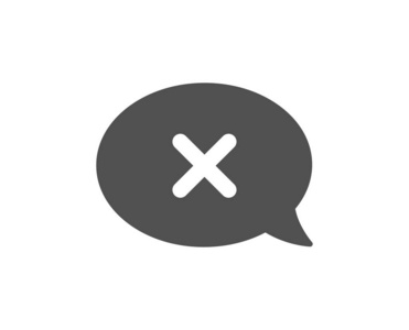 拒绝或删除聊天标志. 质量设计要素. 经典风格图标. 向量照片