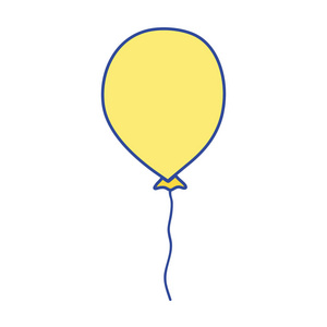 漂亮的气球物体装饰设计矢量插图