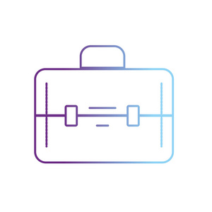 线条优雅的公文包保存业务文档矢量插图