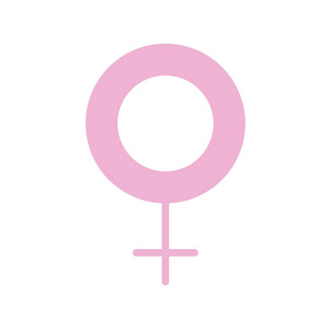轮廓女性符号标志装饰设计图示