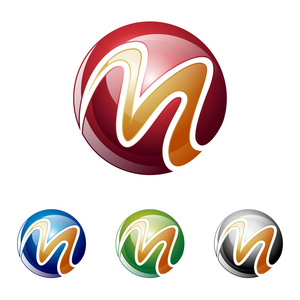 字母初始3亮球技术互联网标志照片