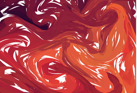 红色时尚梯度. 流体形状组成.