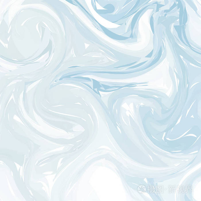 水中的蓝白墨水