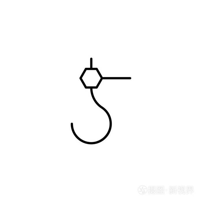 钩子图标矢量插图插画-正版商用图片17s999-摄图新视界