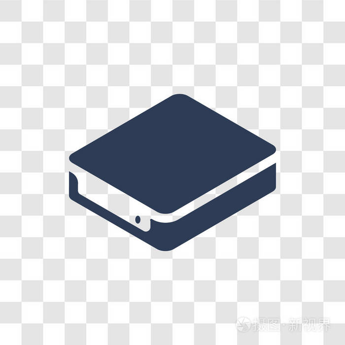 本地磁盘图标. 时尚的本地磁盘标志概念透明背景从硬件收集