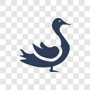 鸭子图标. 时尚鸭标志概念透明背景,从农业,农业,农业,园艺收集.照片